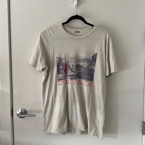 MOTHER Denim Spirit Guide Graphic Tee in Mint Green